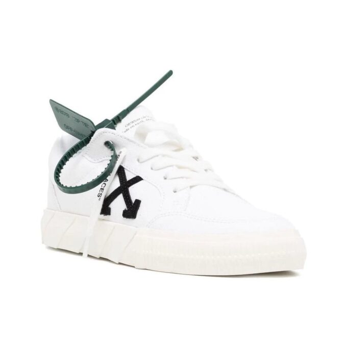Zapatillas Off-White Vulc Low de lona «Blanco, negro y naranja»