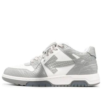 Zapatillas Out Of Office con estampado de cocodrilo «Grey White»