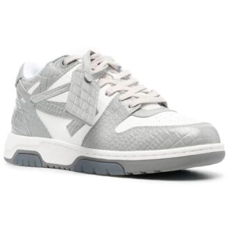 Zapatillas Out Of Office con estampado de cocodrilo «Grey White»