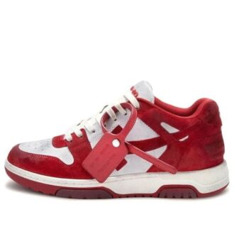 Zapatillas Out Of Office de ante vintage «Rojo Blanco»