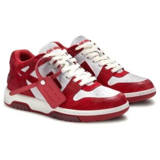 Zapatillas Out Of Office de ante vintage «Rojo Blanco»