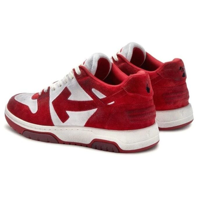 Zapatillas Out Of Office de ante vintage «Rojo Blanco»