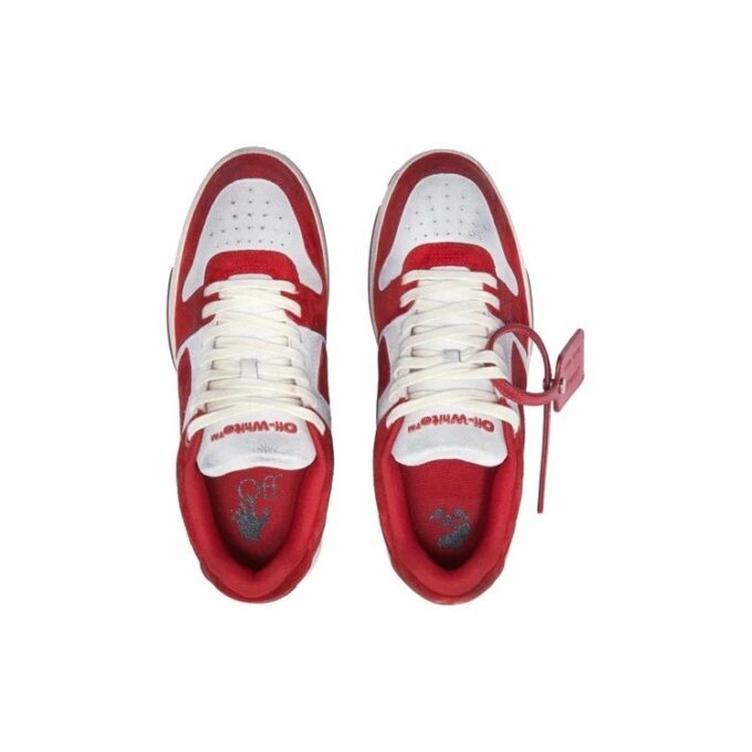 Zapatillas Out Of Office de ante vintage «Rojo Blanco»