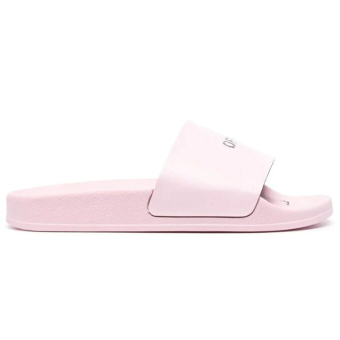 Zapatillas tipo chancla con logotipo Off-White, rosa
