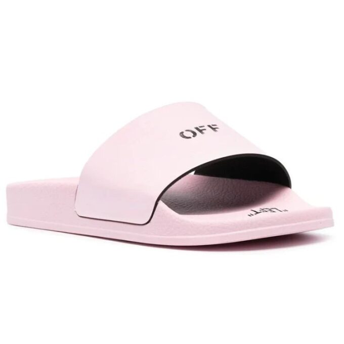 Zapatillas tipo chancla con logotipo Off-White, rosa