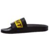 Zapatillas tipo chanclas con cinta industrial Negro/Amarillo