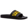 Zapatillas tipo chanclas con cinta industrial Negro/Amarillo